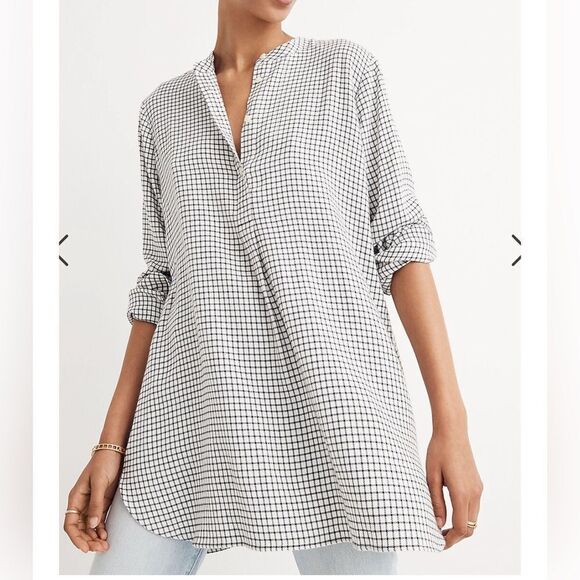 Madewell Wellspring Top in Windowpane - Picture 1 of 7